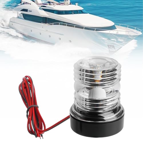 Navigationslicht für Boote: DC12V-24V Marine Ankerlicht, 360 ° Weißes Ankerlicht Wasserdicht Boot Navigationslicht Toplicht, Wasserdicht LED Navigationslichter Marine Ankerlicht für Boote, Yachten