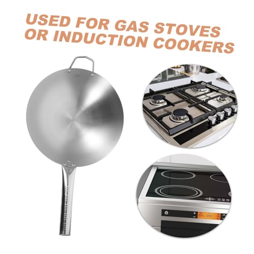 Wok de acero inoxidable antigripante 12 pulgadas miniatura 5