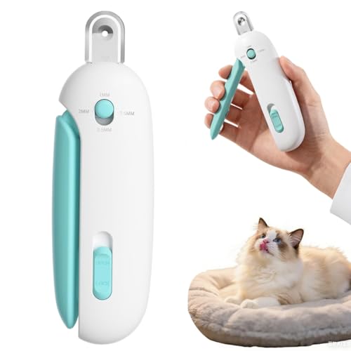 Cortauñas Gato, con Cerradura de Seguridad y Lima, Profesionales Tijeras Uñas Gatos de Acero Inoxidable, para Gatos, Gatitos, Kittys, Cachorros