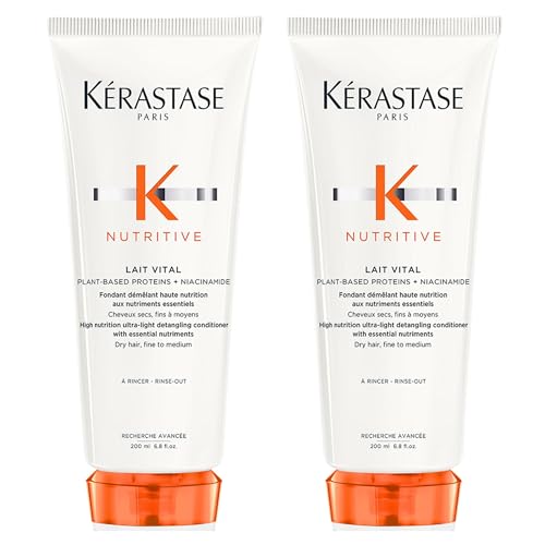 Image of New Kerastase DOUBLE Nutritive Lait Vital High Nutrition Ultra-Light Conditioner With Niacinamide For Dry, Fine To Medium Hair 200ml