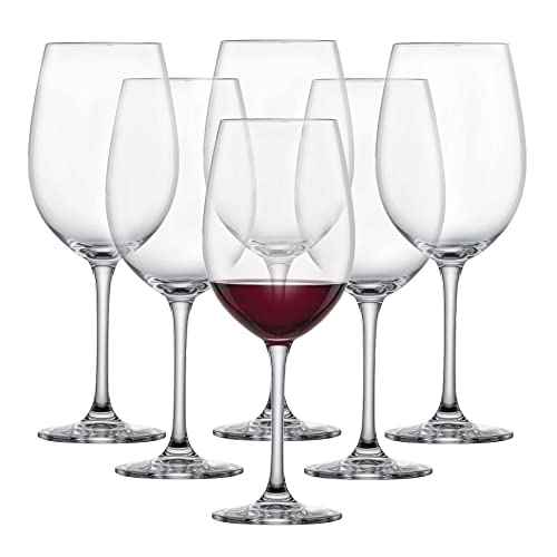 SCHOTT ZWIESEL Bicchiere da vino rosso Borgogna Classico (set da 6), bicchieri classici Borgogna per vino rosso, bicchieri in cristallo Tritan lavabili in lavastoviglie, Made in Germany (art. 123651)