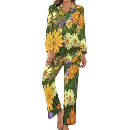 Ensemble de pyjama pour femme à revers : vêtement de nuit fluide pour vos soirées cocooning