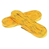 VOSAREA 1 Paar Gewachste Skate-Hockey-Schnürsenkel Flache Schnürsenkel Breite Schnürsenkel Eishockey-Skate-Schnürsenkel Frostschutz-Schuhschnüre für Hockey-Rollschuhe (Gelb 96 Zoll)