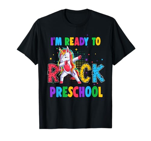 Ready to Rock Preschool Dabbing Unicorn Back to School T-Shirt