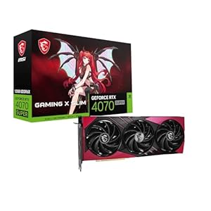 MSI GeForce RTX 4070 Super 12G Gaming X Slim MLG Graphic Card – NVIDIA GeForce RTX 4070 Super GPU, 12GB GDDR6X 192-bit Memory, 21 Gbps, PCI Express 4 Interface, Upto 2640 MHz, TORX Fan 5.0
