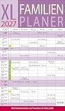 XL Familienplaner 2027: Familienkalender mit 6 breiten Spalten. Hochwertiger Familientimer mit Ferienterminen, extra Spalte, Vorschau bis März 2027 und nützlichen Zusatzinformationen.