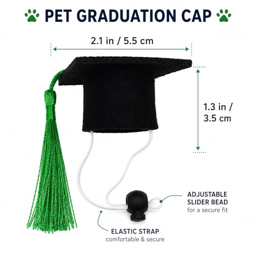Gorro de Graduación para Perros y Gatos Tamaño M miniatura 2