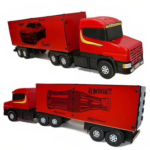 Caminhão Truck Carreta Brinquedo Grande Bau 90cm Madeira