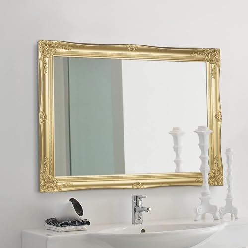 LuxyDecor Wall Mounted Mirror Rectangle Decorative Vanity Mirrors for Wall