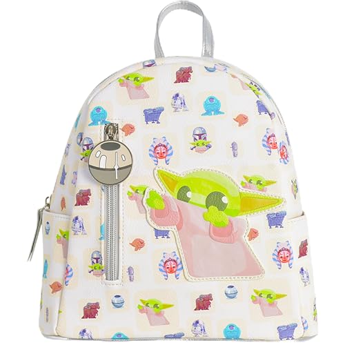 Image of Star Wars Grogu Mini Backpack, Multi, 9 Inch | The Mandalorian Small Travel Bag for Men and Women