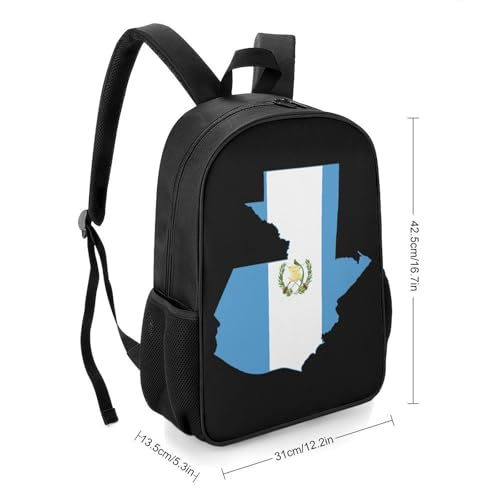 Flag Map of Guatemala Travel Backpack Casual Daypack Shoulder Bag with Adjustable Shoulder Straps for Hiking2