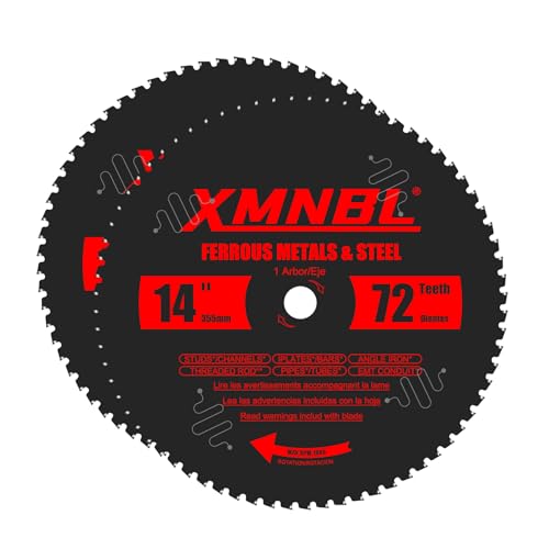 Image of 14 Inch Metal Cutting Saw Blade,Replace for Diablo D1472CF 14 Inch Metal Chop Saw Blade,Compatible with Evolution etc 14 Cutting Saw.72T Carbide Saw Blade.Steel Cutting Saw Blade.Longer Life 5X