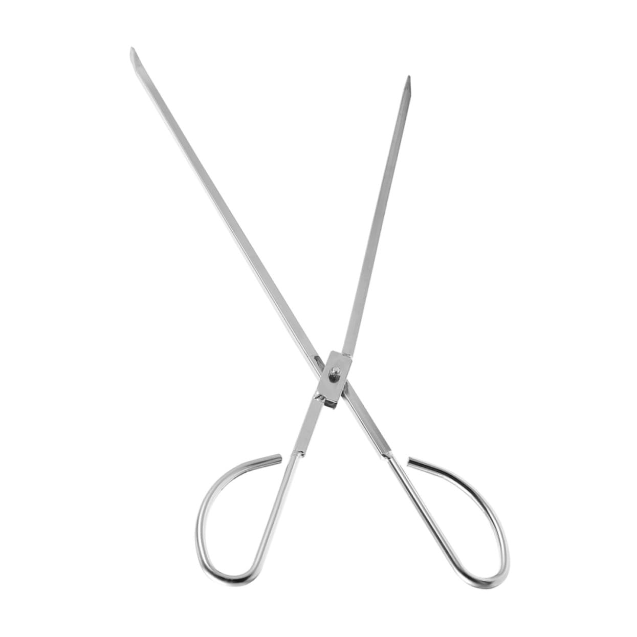 Pinza per Carbonella in Acciaio Inox con Denti Resistente e Versatile per Barbecue Falò e Campeggio per Maneggiare e Rifiuti Allaperto