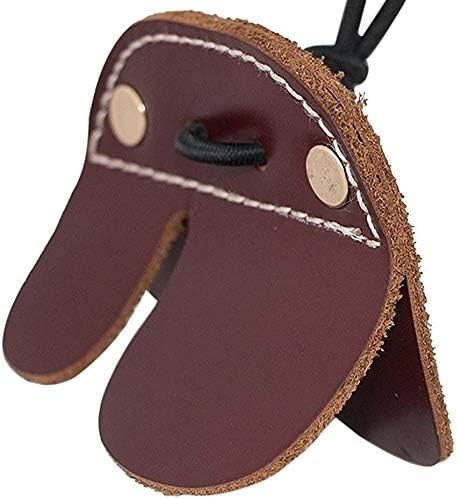 Namvo Cow Leather Archery Finger Tab For Recurve Bows Hunting Finger Protector Brown, Type G - Image 3