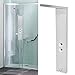 Topyond Stainless Steel Shower Panel Set G1/2 Rainfall Showerhead System Brushed Bathroom Accessory,Tower Column for Shower,Shower Panel System