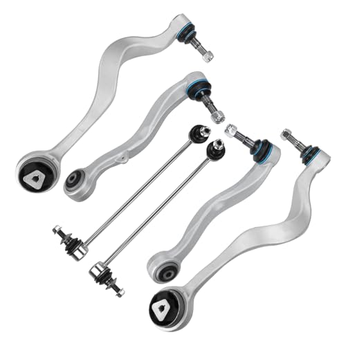 Image of SUSMONSTER 6pcs Control Arm Kit & Sway Bar Link Ball Joint Front Lower Axle Suspension Withbone Compatible with BMW 5 Series E60 E61 520 523 525 530 535 540 545 550 M5 2004-2010 Replace# 31126760181
