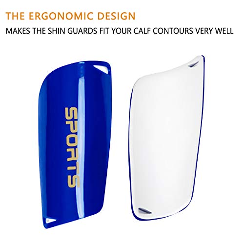 Soccer Shin Guards For Kids Youth, Shin Guard And Shin Guard Sleeves For Boys And Girls For Football Games Eva Cushion Protection Reduce Shocks And Injuries Blue S #TOP1