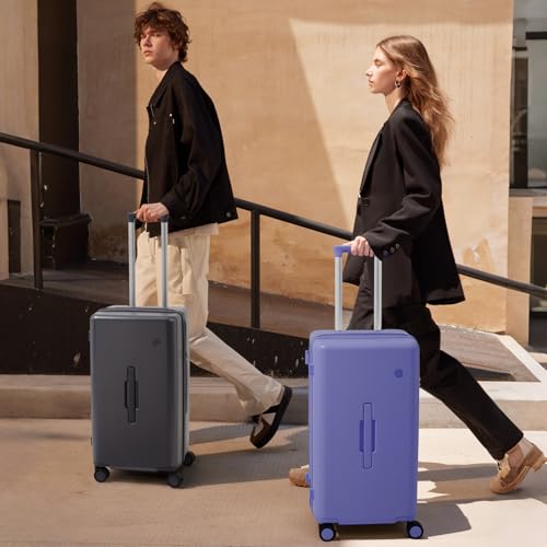 mixi Trunk Luggage 26 Inch Large Checked Luggage PC Hard Shell Rolling Travel Suitcases with Spinner Wheels & TSA Lock, Dreamy Purple2