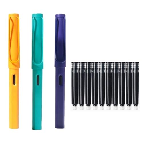 Stylo-plume rétro EF avec 10 cartouches d'encre pour l'écriture quotidienne au bureau