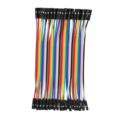 Heevhas 80PCS 40Pin Jumper Wire Kabel Breadboard Ribbon Cables 10cm Female-Female Steckbrücken Kabel 24AWG Drahtbrücken für Arduino Breadboard DIY Projekt