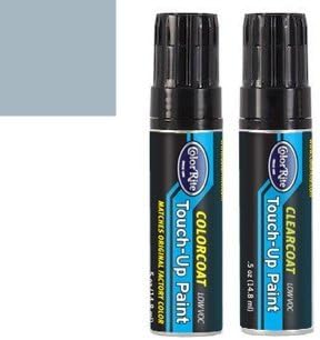 Half-Ounce Jar for Pontiac All Automotive Touch-up Paint - Bright Blue Metallic Clearcoat 26C/WA9381 - Color+Clearcoat Package
