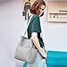 BOSTANTEN Women's Leather Designer Handbags Tote Purses Shoulder Bucket Bags Grey