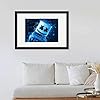 DJ Blue Neon Lights Wall Art Photo Picture Print Poster A4 #3