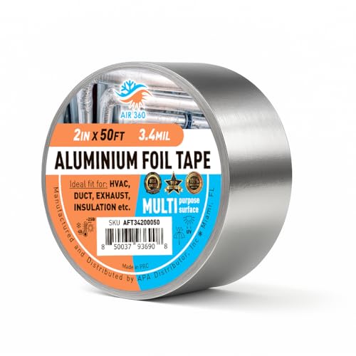 Air 360 Aluminum Foil Tape 2' x 50 ft – Heavy...