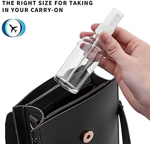 24 Pack 100ml Spray Bottles Plastic Atomiser Spray Bottle Clear Empty Fine Mist Atomiser Bottle Small Refillable Liquid Containers for Cleaning, Alcohol disinfection, Travel, Essential Oils, Perfumes
