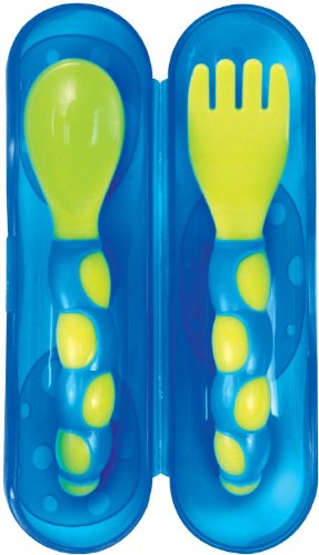 Sassy Travel Case with Fork and Spoon, Blue