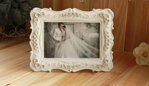Picture Frame Resin Dear Moment Tabletop Picture Photo Frame For Wedding Gift Home Decor 1 Pcs (5" x 7")