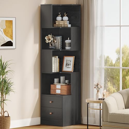 IRONCK Corner Bookshelf, 70.87