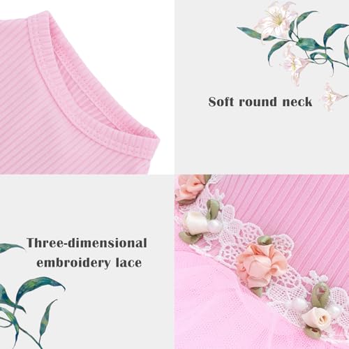 Image of CuteBone Pink Tulle Skirt Dog Wedding Bridesmaid Dress for Puppy with Lace Trim at Waist - Comfortable, Stylish, and Perfect for Special Occasions HBQ01L