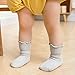 Aroveea Non Slip Grip Ankle Baby Socks 12 Pack for Toddler Boys and Girls Kids Infant Baby Cute Cotton Ruffle Socks White 3-5 Years