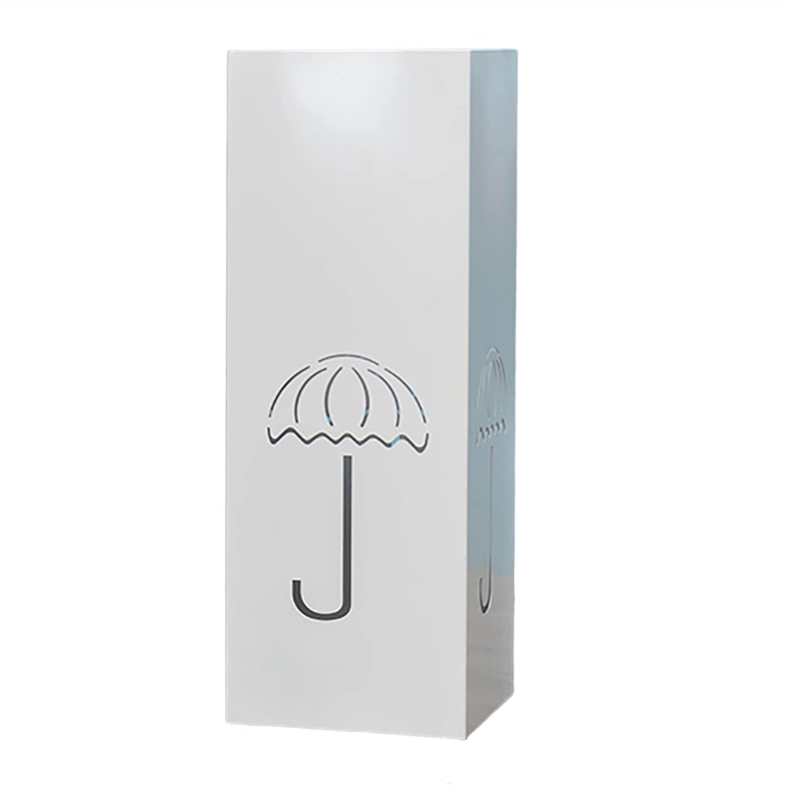 Porte-parapluie carré en métal noir ou blanc pour entrée de maison