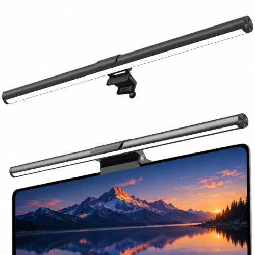 Image of Monitor Light Bar, 19-Inch USB Powered 5W LED Computer Screen Lamp, Smart Touch, 3 Color Modes, Stepless Dimming, 60-Min Timer, No Glare Desk Lamp for Office, Study & Work