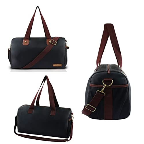 BOLSA MALA DE VIAGEM E ACADEMIA PRÁTICA MASCULINA COM ALÇA AJUSTÁVEL E BOLSINHO JACKI DESIGN PRETO M