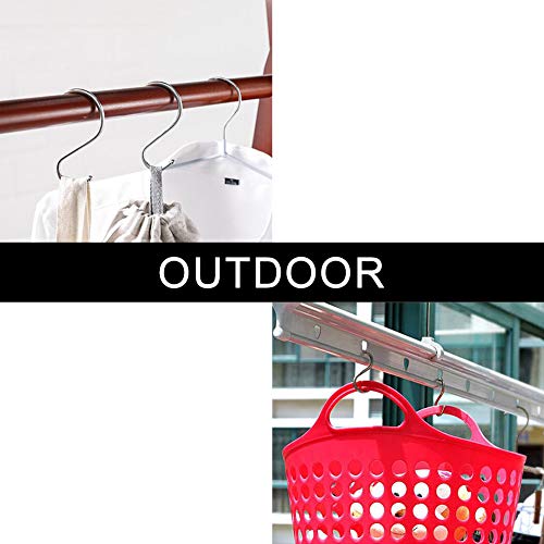 SumDirect 25PCS Scarf Apparel Punch Cup Bowl Kitchen S Shaped Silver Tone Hanging Hooks