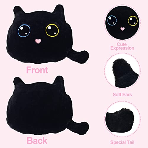 Etomiel Black Cat Plush Toy Black Cat Pillow, Black Cat Stuffed Animals Cat Plushie, Fat Cat Plush Stuffed Black Cat, Kawaii Cat Plush Toys For Kids Birthday Home Decor #TOP6