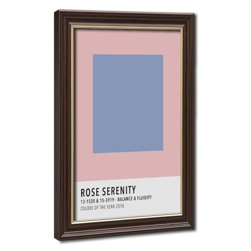 Rose Quartz Pink Serenity Baby Blue Color Inspired Colorful Art