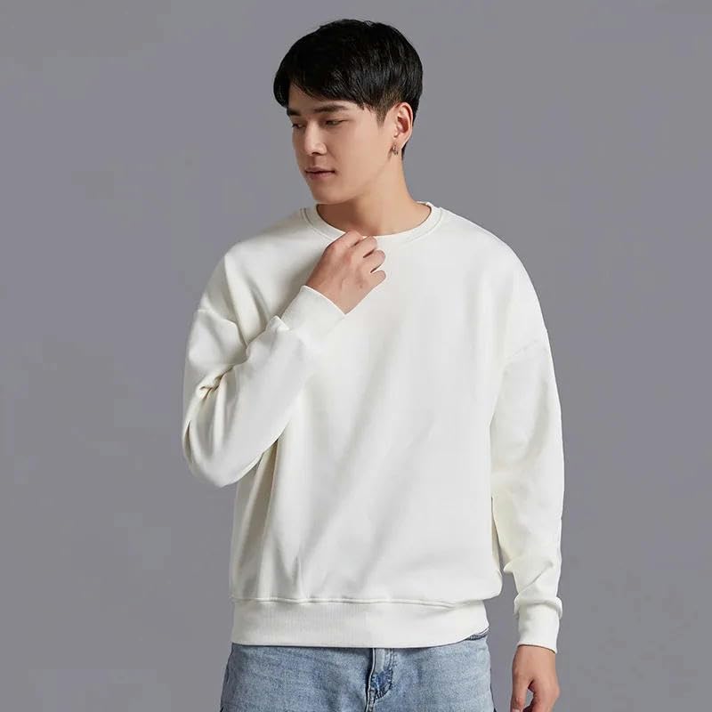 Sweat-shirt à col rond de qualité supérieure - Pull fin et fluide pour homme moderne - 4