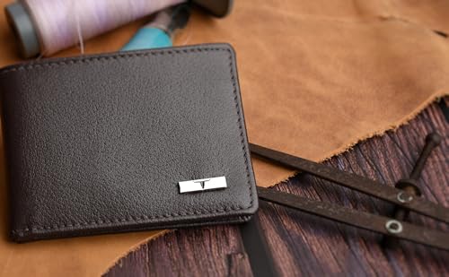 Image of URBAN FOREST Fred Aniline Brown Leather Wallet for Men