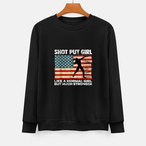 Shot Put Us Flag Sweater Casual Cotton Crewneck Long Sweater3