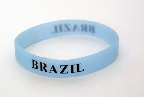 Brazil blue glow in the dark silicone wristband, Brasil bracelet