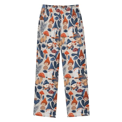 Gnomes and Mushrooms Leaves Boys Pants for Kids Jogger Pants with Pockets S2