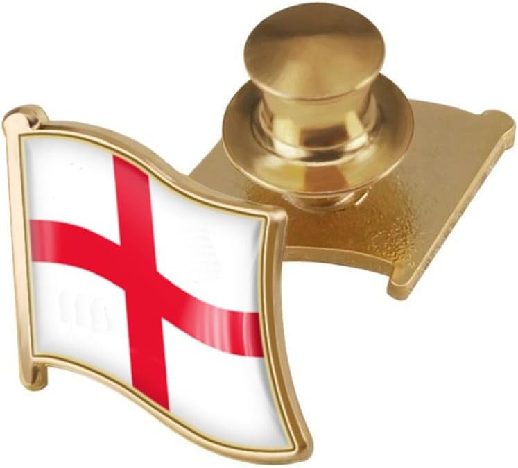 Country Flag Backs Locking Pin Keepers Locking Clasp Pin Badge International Travel Brooch Metal Alloy Souvenir Pin 0.75x0.7 Inch Small Pin