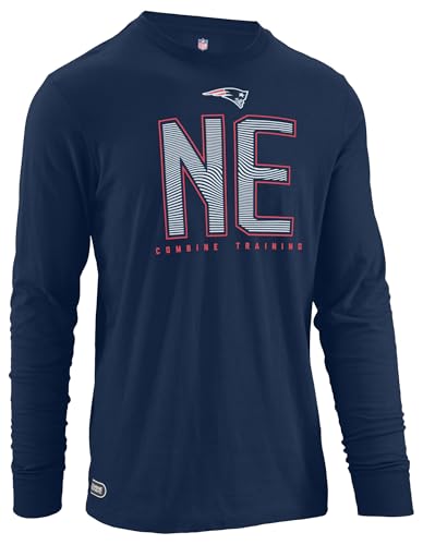 Outerstuff NFL Men's Record Setter Long Sleeve T-Shirt, New England Patriots, Large Team Color