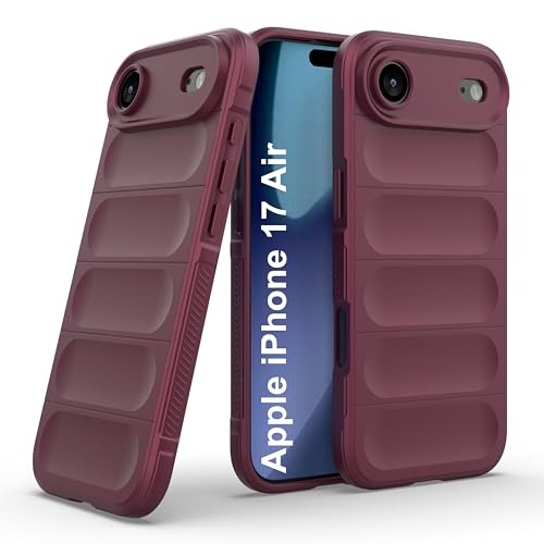 Image of amazon basics Back Case Cover for iPhone 17 Air | Compatible for iPhone 17 Air Back Cover | Liquid Silicon Magic Case with Camera Protection | Plum