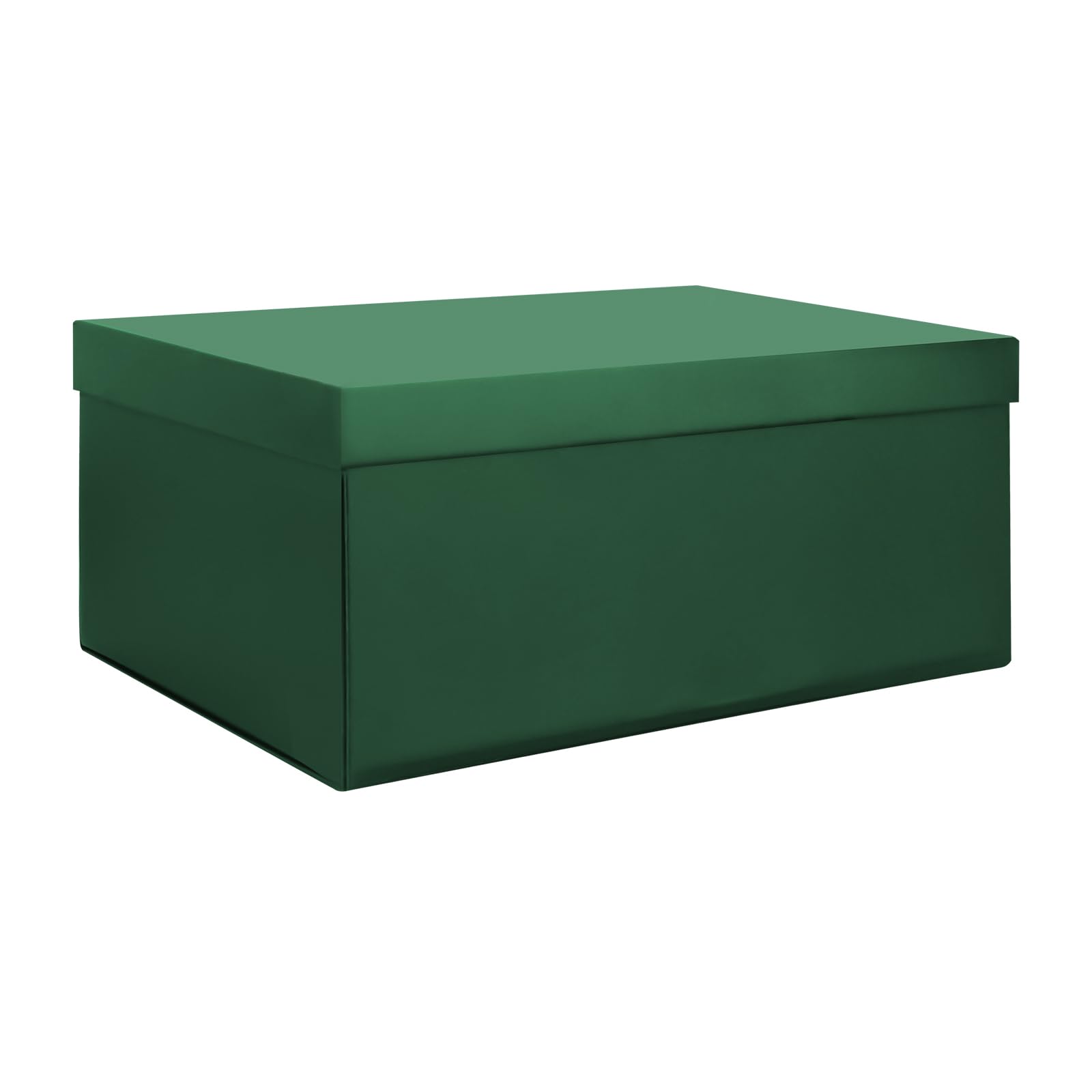 KISPATTI Green Storage Box, Green Cardboard Storage Boxes with Lids 30 x 20 x 12 cm Small Storage Box with Ribbon Cardboard Boxes for Home Bedroom Living Room Office School