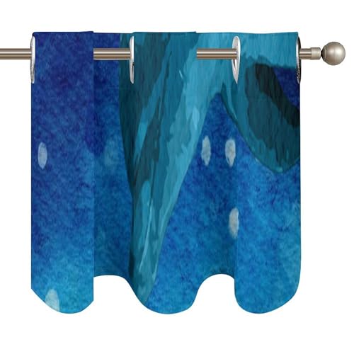 Cenefas para cocina y baño con diseño de parque oceánico, cortina corta vintage, 52x18 5